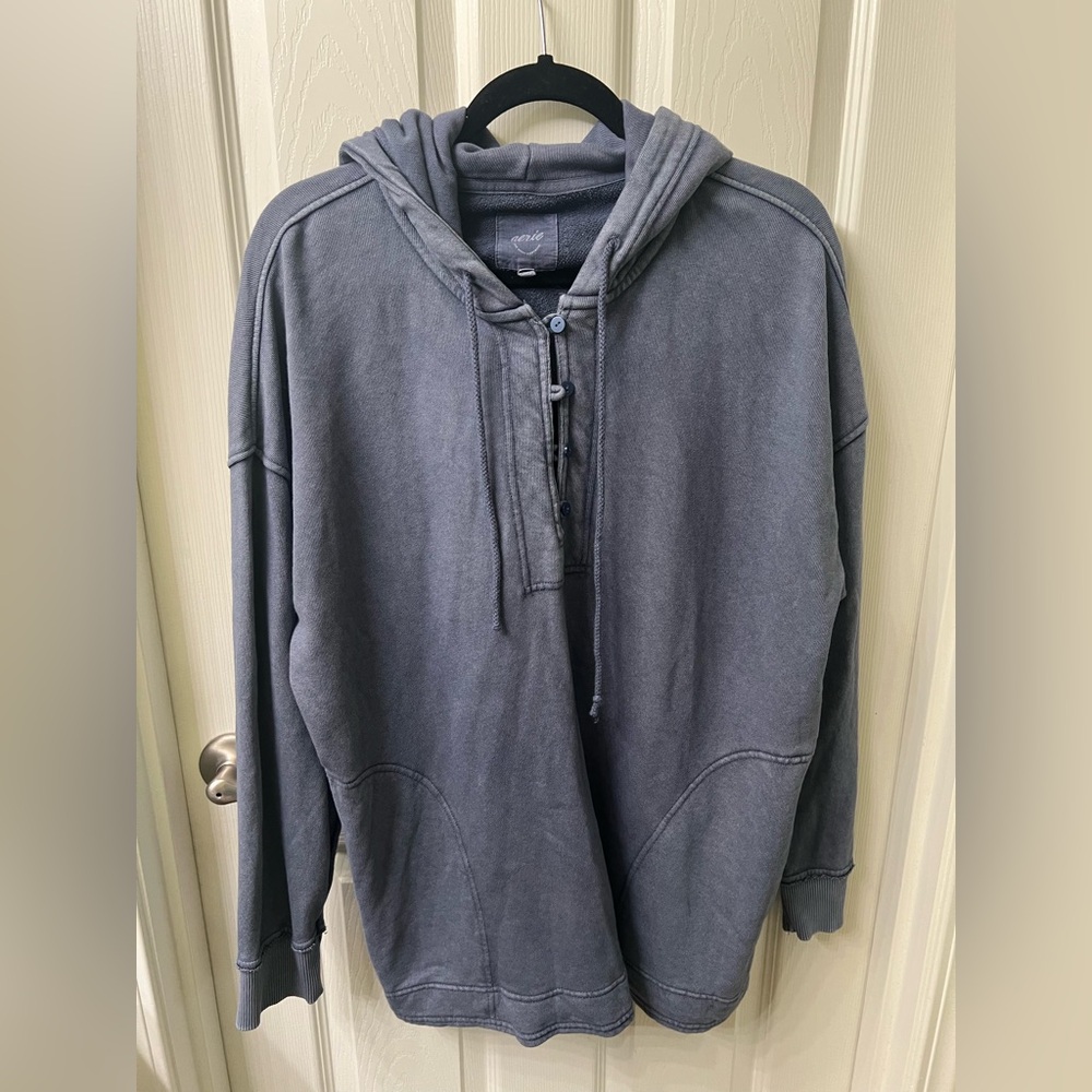 Aerie Women’s Blue Hoodie Size Medium EUC